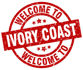 welcome to Ivory Coast red stamp