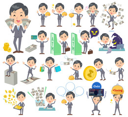 Gray Suit Businessman_money