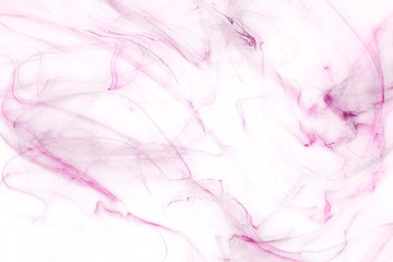 Isolated pink fog on the white background, smoky effect for photos and artworks. Overlay for photos.