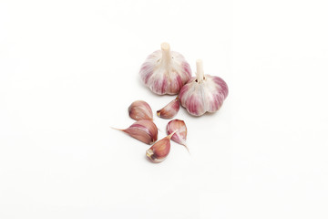 Garlic isolated on white background.