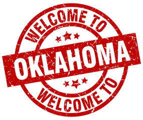 welcome to Oklahoma red stamp