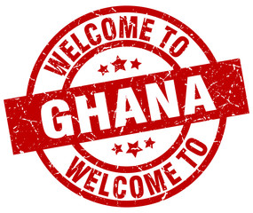 welcome to Ghana red stamp