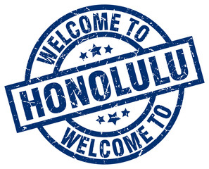 welcome to Honolulu blue stamp