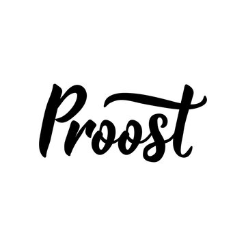 Dutch text: Cheers. Lettering. vector. element for flyers, banner and posters Modern calligraphy.