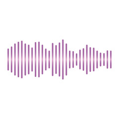 sound wave icon. Vector illustration, flat design.