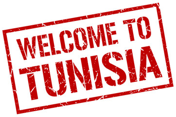 welcome to Tunisia stamp