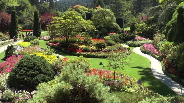 The famous gardens of Butchert on Victoria Island. Canada.