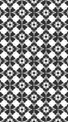 Black and white ornate geometric pattern and abstract background