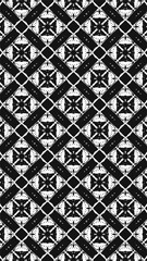Black and white ornate geometric pattern and abstract background