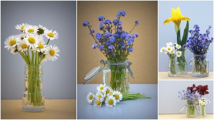 composition florale de fleurs printanières 