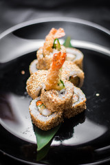 food dish sushi cocktails menu