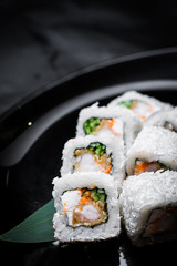 food dish sushi cocktails menu fish rolls