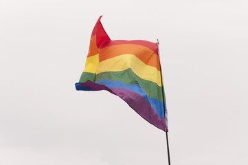 Waving LGBT Flag