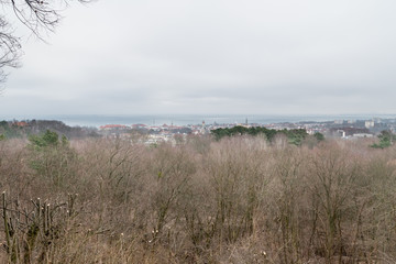 Fototapeta na wymiar View of Sopot in Poland at cloudly day.