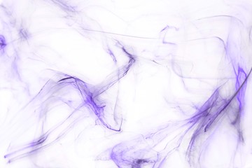 Isolated violet fog on the white background, smoky effect for photos and artworks. Overlay for photos.