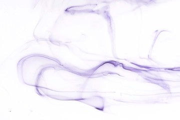 Isolated violet fog on the white background, smoky effect for photos and artworks. Overlay for photos.