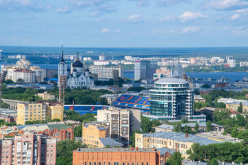 Naklejka premium Voronezh city in summer time from the highest point