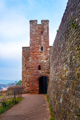 Athelstan's Tower on the City Wall, Exeter, Devon, UK. Seen from Rougemont Gardens.