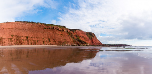 Straight Point in the distance, seen from near Orcombe Point, Exmouth, Devon, UK