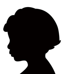 a boy head silhouette vector