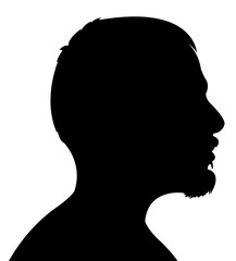 a man head silhouette vector