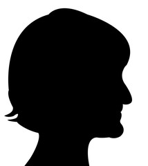 a woman head silhouette vector