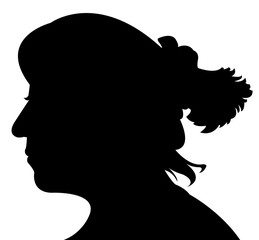 a woman head silhouette vector