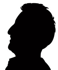 a man head silhouette vector