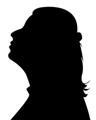 a woman head silhouette vector