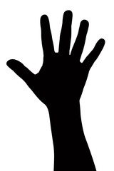 a hand silhouette vector