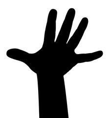 a hand silhouette vector