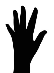a hand silhouette vector