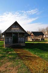 Obraz premium old wooden house in the farm