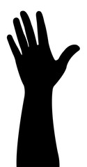 a hand silhouette vector