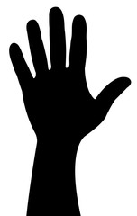 a hand silhouette vector