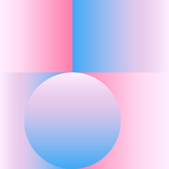 Vector Geometric Smooth blue pink gradient Background. Material Design