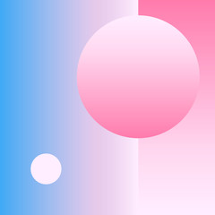 Vector Geometric Smooth blue pink gradient Background. Material Design