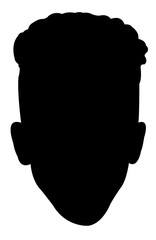 a man head silhouette vector