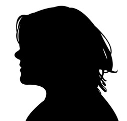 a woman head silhouette vector