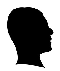 a man head silhouette vector