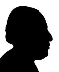 Naklejka na ściany i meble a man head silhouette vector