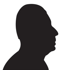 a man head silhouette vector