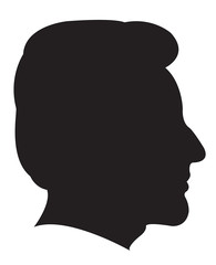 a man head silhouette vector