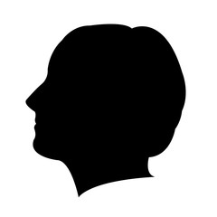 a woman head silhouette vector