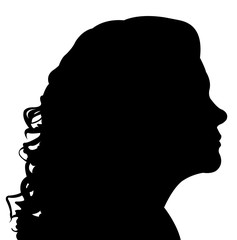 a woman head silhouette vector