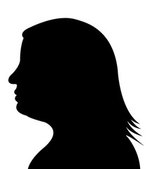 a woman head silhouette vector