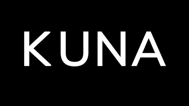 From the Glitch effect arises Currency name KUNA. Then the TV turns off. Alpha channel Premultiplied - Matted with color black
