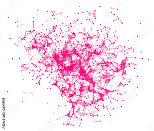 Triangle Flow Dots Lines Explosion Shards Of Glass Stock