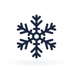 Fototapeta premium Simple vector icon of a snowflake in line style