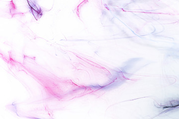 Colorful alcohol ink texture with abstract washes and paint stains on the white paper background.	
